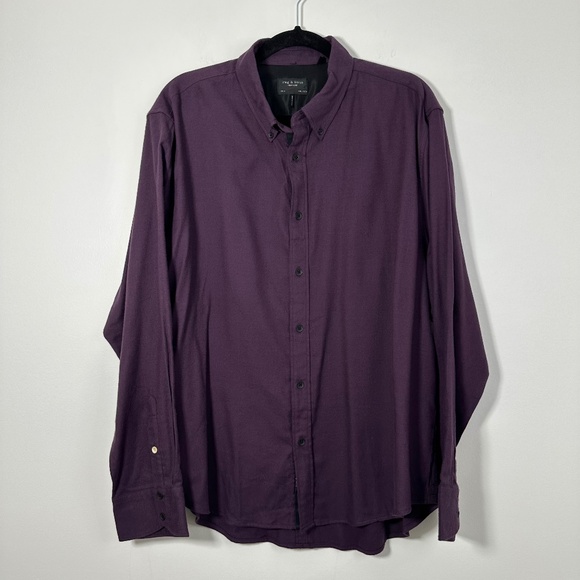 rag & bone Other - Rag & Bone Men's Fit2 Tomlin Slim-Fit Cotton Shirt XXL Plum Used Great Cond.